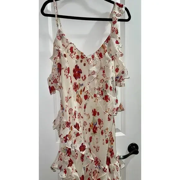 chinese dress ladies R.Vivimos Womens Summer Dress Cotton Sleeveless Halter Layered Ruffles  Casual Boho Flowy Maxi Dress (Small, Beige) at Amazon Women's Clothing store main image 1